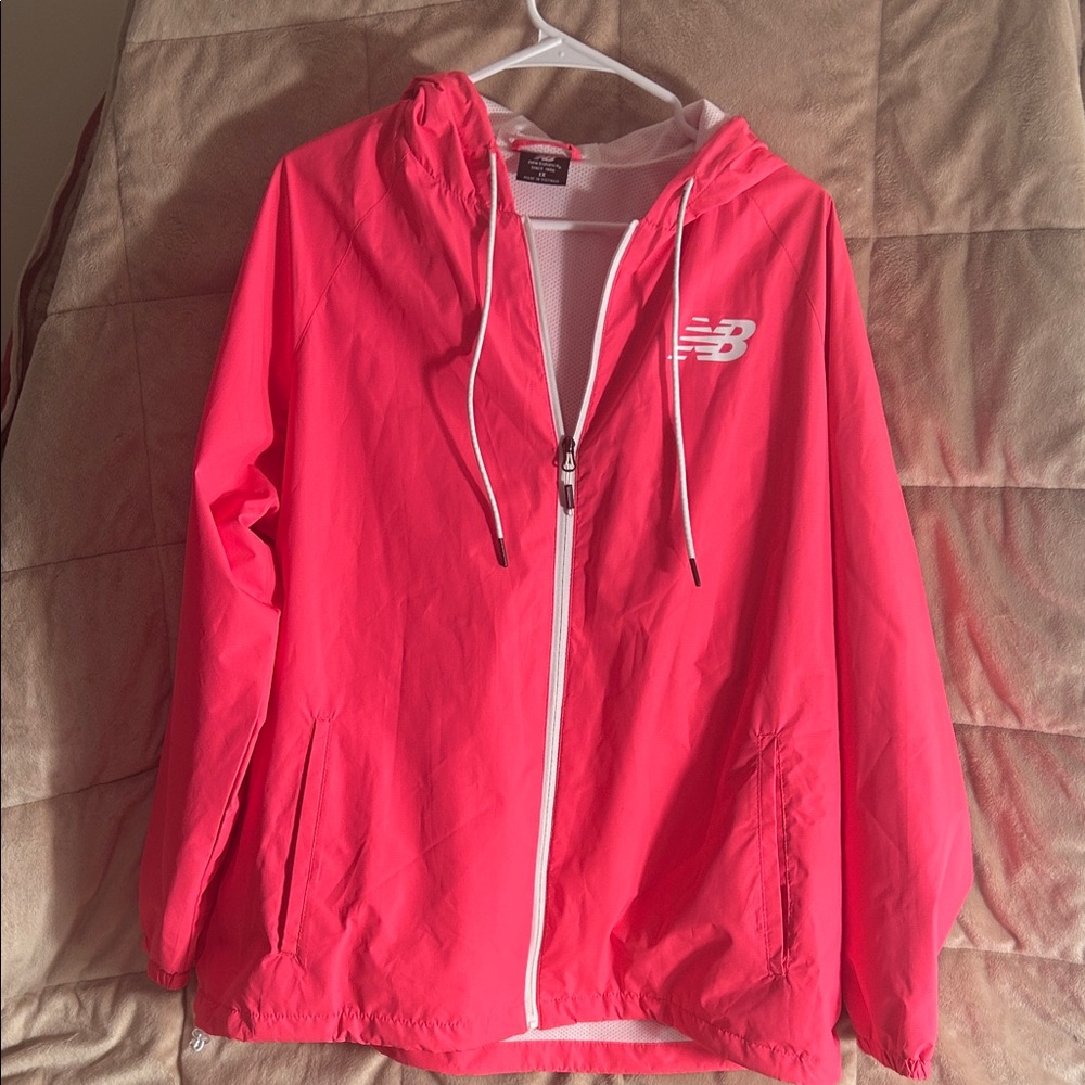 New Balance Women's Vibrant Pink wind breaker jacket